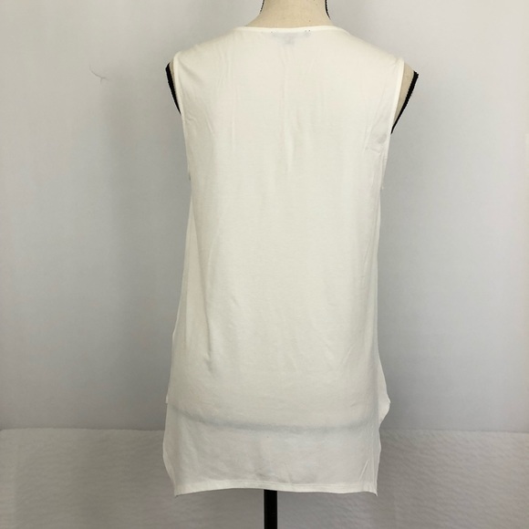 Women’s NWOT Adrianna Papell White & Black Tank Top Size M - Picture 4 of 6